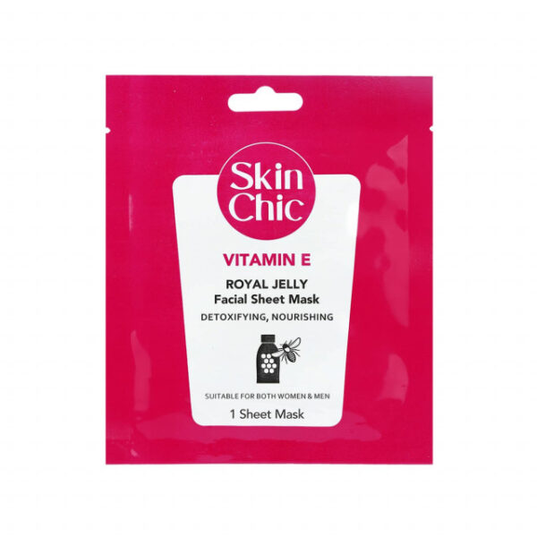 ماسک صورت نقابی ویتامین E و رویال ژلی اسکین شیک