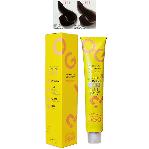 رنگ مو پیگو گروه رنگی شکلاتی بنفش