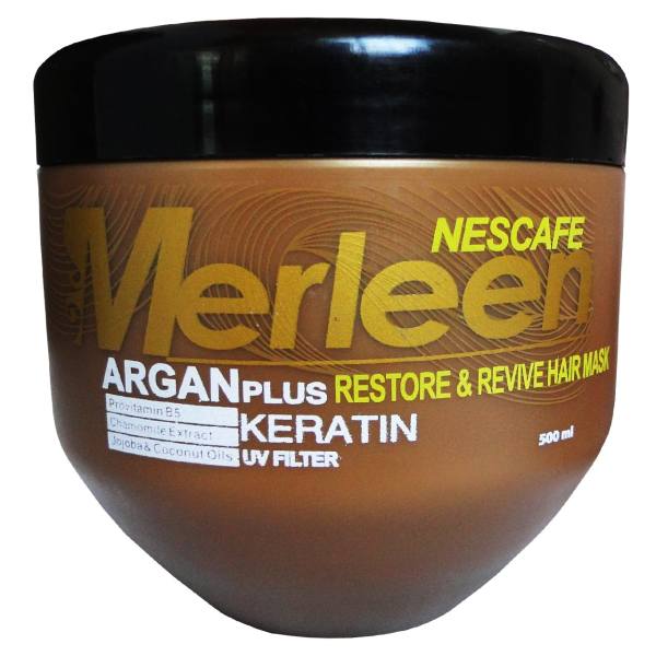 ماسک احیا کننده موی آسیب دیده و رنگ شده مرلین مدل Restore And Revive حجم 500 میل