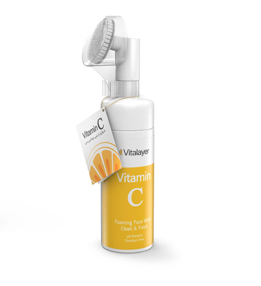 e9d2502240f2465f8195f3c2dd661af7.jpg فوم شستشو صورت ویتامین سی ویتالیر vitalayer - Image 1