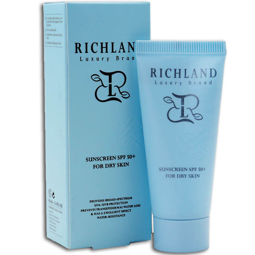Richland-Sunscreen-SPF50-Invisible-For-Dry-Skin-Cream-40ml-1.jpg کرم ضد آفتاب بیرنگ پوست خشک ریچلند - تصویر 1