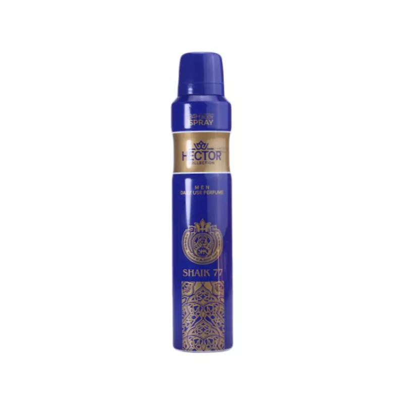 Hector-200ml-Spray-Shaik-771-1.webp اسپری بدن هکتور مردانه شیخ 77 حجم 200 میل - تصویر 1
