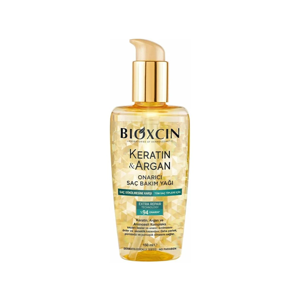 روغن مو ضد ریزش کراتین و آرگان بیوکسین BIOXCIN حجم 150 میل